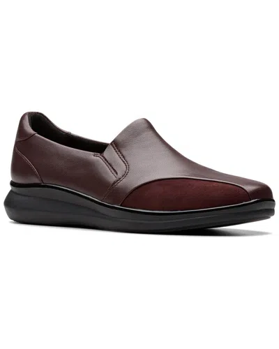 Clarks Lynell Edge Leather Loafer In Burgundy