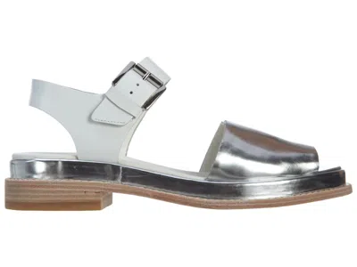 Pre-owned Clarks Madlen Sandal (women's) Sneakers In White Leather