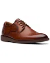 Clarks Burchill Derby In Brown Leather In Brown