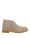 CLARKS CLARKS MAN ANKLE BOOTS BEIGE SIZE 9 SOFT LEATHER