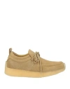 CLARKS CLARKS MAN LACE-UP SHOES SAND SIZE 9 LEATHER