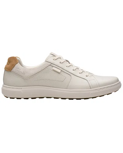 Clarks Mapstone Lace Leather Sneaker In Neutral