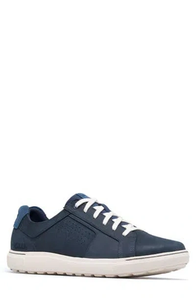 Clarks ® Mapstone Tie Sneaker In Navy Nubuc