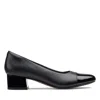 Clarks Marilyn Sara In Black Leather/synthetic In Multi