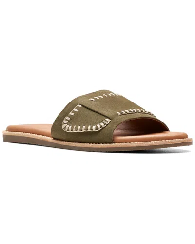 Clarks Maritime Mule Suede Sandal In Green