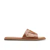 Clarks Maritime Mule Leather Sandal In Multi
