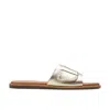 Clarks Maritime Mule In Gold Leather In Gold