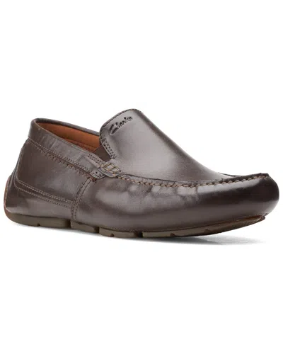 Clarks Markman Plain Leather Shoe In Brown