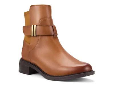 Clarks Maye Beth Bootie In Dark Tan