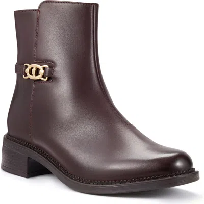 Clarks ® Maye Kaylie Leather Boot In Merlot Leather