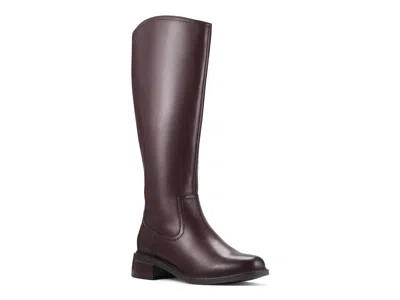 Clarks Maye Ride Riding Boot In Dark Brown