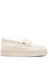 Clarks Mayhill Cove Leather Loafers In Neutrals