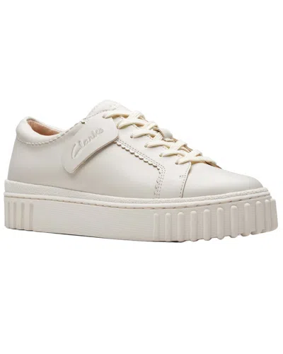 Clarks Mayhill Walk Leather Sneaker In White