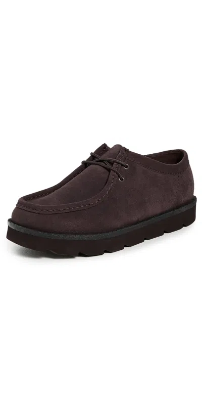 Clarks Meare Walla Lace Up Boots Dark Brown Suede