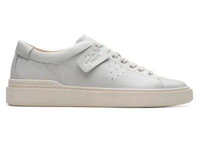 Pre-owned Clarks Men's  Craft Swift Leather Sneakers In White