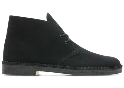 Pre-owned Clarks Men's  Desert Sneakers In Black Suede