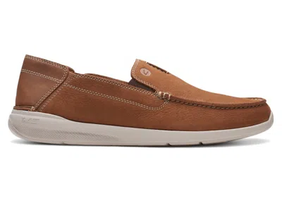 Pre-owned Clarks Men's  Gorwin Step Nubuck Sneakers In Tan In Brown