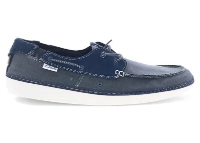 Pre-owned Clarks Men's  Higley Tie Sneakers In Navy Blue/combi