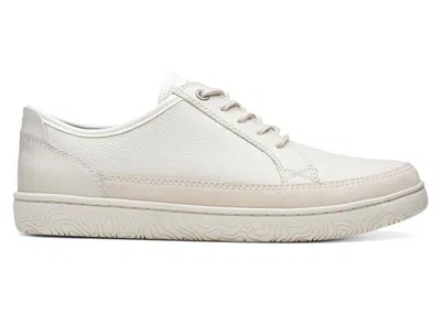 Pre-owned Clarks Men's  Hodson Lace Leather Sneakers In Ivory In White
