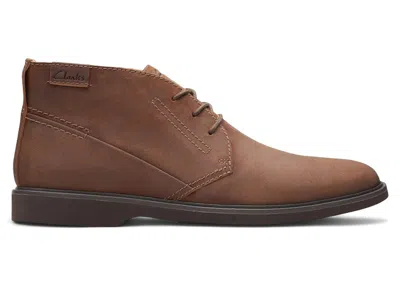 Pre-owned Clarks Men's  Malwood Top Suede Sneakers In Cola In Brown