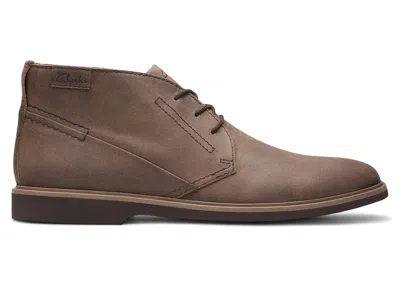 Pre-owned Clarks Men's  Malwood Top Suede Sneakers In Dark Grey In Gray
