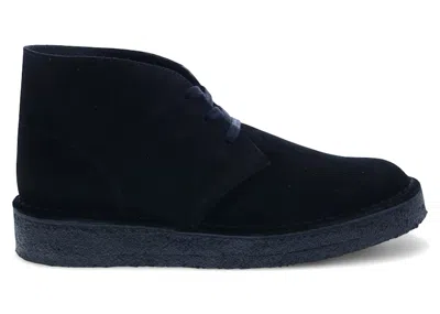 Pre-owned Clarks Men's  Originals Desert Coal Boot Suede Sneakers In Black