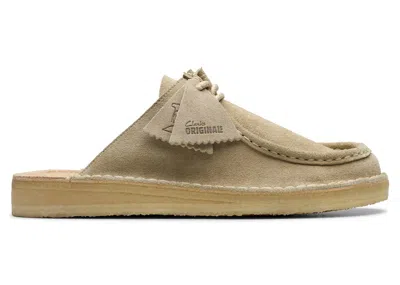 Pre-owned Clarks Men's  Originals Desert Nomad Mule Suede Sneakers In Pale Grey