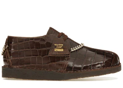Pre-owned Clarks Men's  Originals Desert Trek Supreme Martine Rose Sneakers In Brown/gold