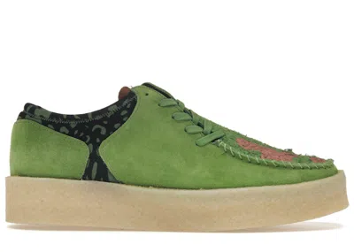 Pre-owned Clarks Men's  Originals Mud Moss Lugger Cupsole Salehe Bembury Sneakers In Green/pink