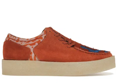 Pre-owned Clarks Men's  Originals Mud Moss Lugger Cupsole Salehe Bembury Sneakers In Orange/blue