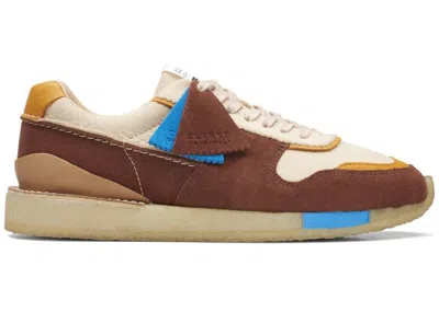 Pre-owned Clarks Men's  Originals Tor Run Sneakers In Tan Combi/brown