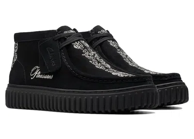 Pre-owned Clarks Men's  Originals Torhill Pleasures Sneakers In Black