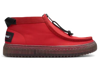 Pre-owned Clarks Men's  Originals Torhill Zip Eastpak Leather Sneakers In Red