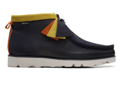 Pre-owned Clarks Men's  Originals Wallabee 2.0 Boot Goretex Combination Sneakers In Navy Blue