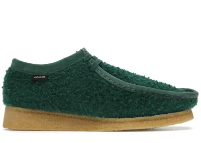 Pre-owned Clarks Men's  Originals Wallabee Aime Leon Dore Casentino Wool Sneakers In Green