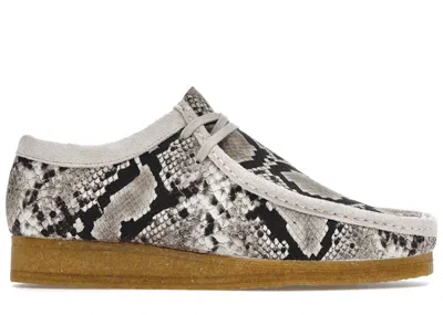 Pre-owned Clarks Men's  Originals Wallabee Aime Leon Dore Snakeskin Tan Sneakers In Tan Snakeskin