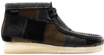Pre-owned Clarks Men's  Originals Wallabee Bodega Patchwork Sneakers In Brown/purple