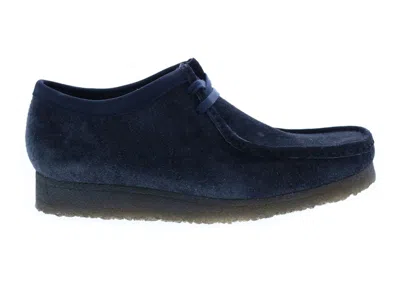 Pre-owned Clarks Men's  Originals Wallabee Boot Hairy Suede Sneakers In Ink