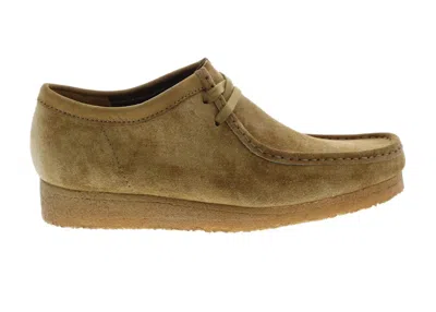 Pre-owned Clarks Men's  Originals Wallabee Boot Hairy Suede Sneakers In Oak In Brown