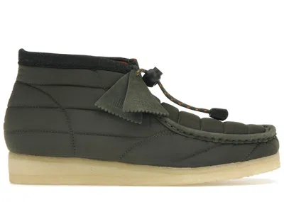 Pre-owned Clarks Men's  Originals Wallabee Boot Quilted Sneakers In Khaki/green