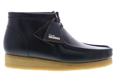 Pre-owned Clarks Men's  Originals Wallabee Boot Smooth Leather Sneakers In Black