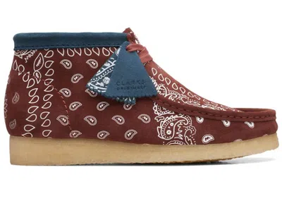 Pre-owned Clarks Men's  Originals Wallabee Boot Sneakers In Brick Paisley