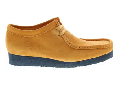 Pre-owned Clarks Men's  Originals Wallabee Boot Sneakers In Yellow/blue