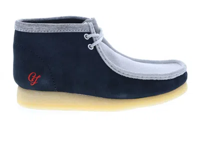 Pre-owned Clarks Men's  Originals Wallabee Boot Vcy Sneakers In Navy Blue/grey