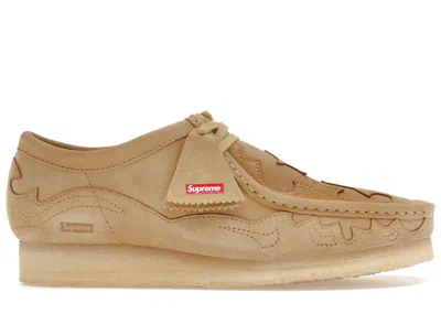 Pre-owned Clarks Men's  Originals Wallabee Boots Supreme Western Cut Out Sneakers In Tan
