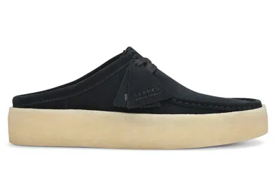 Pre-owned Clarks Men's  Originals Wallabee Cup Lo Warmlined Suede Sneakers In Black