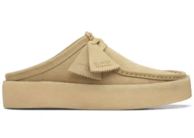 Pre-owned Clarks Men's  Originals Wallabee Cup Mule Warmlined Sneakers In Maple Suede