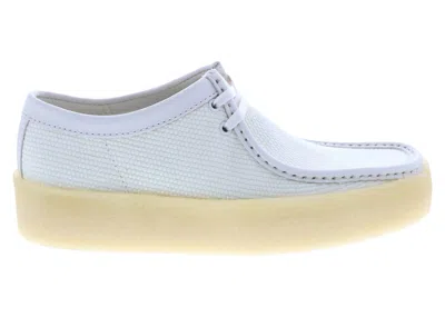 Pre-owned Clarks Men's  Originals Wallabee Cup Textile Sneakers In Off White