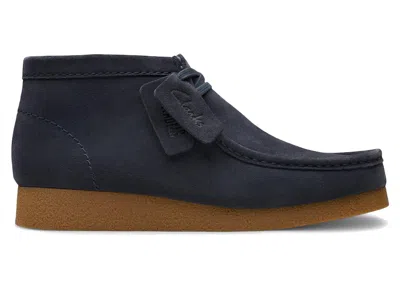 Pre-owned Clarks Men's  Originals Wallabee Evo Boot Suede Sneakers In Navy Blue