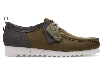 Pre-owned Clarks Men's  Originals Wallabee Ftre Lo Sneakers In Olive/combination